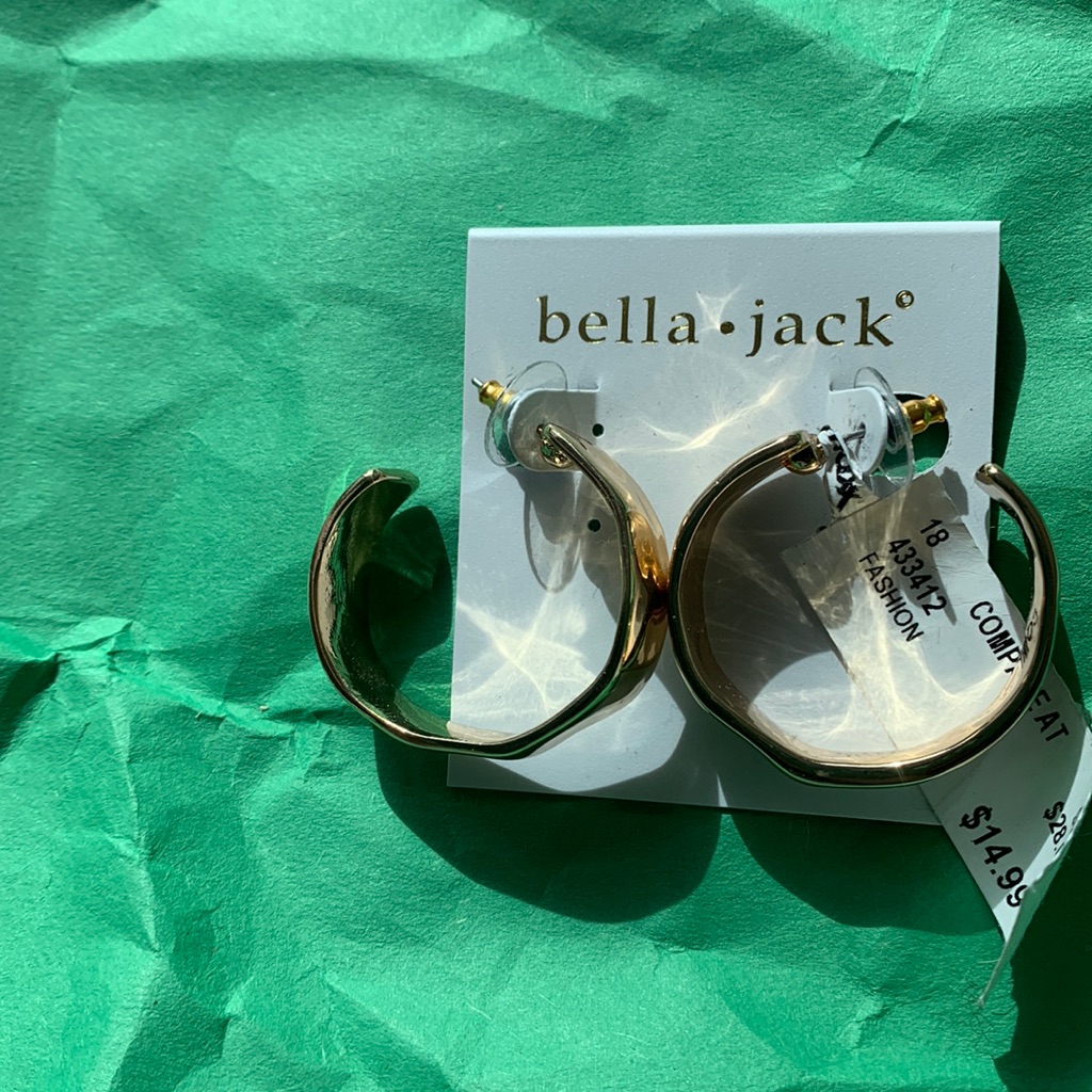 Nwt Bella Jack Good Tone Hoop Earrings
